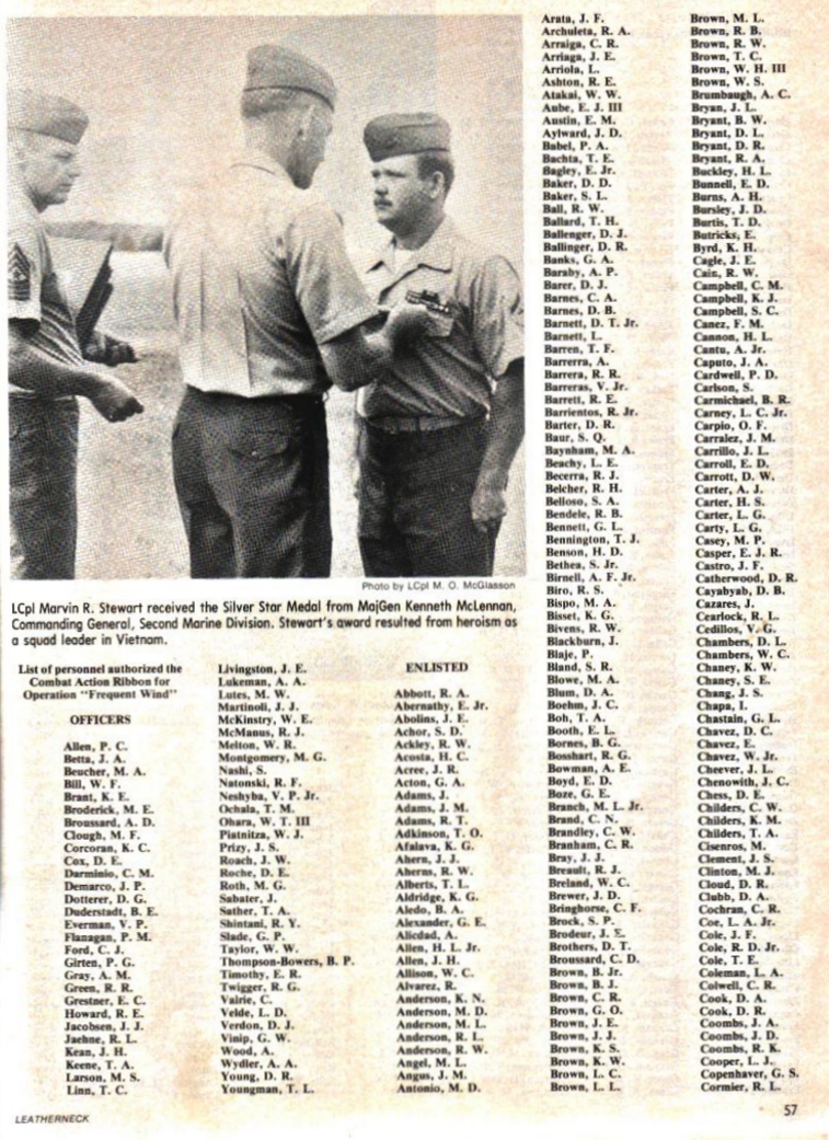 Leatherneck Magazine Incomplete List of Participants Mayaguez Incident Koh Tang - Page 2