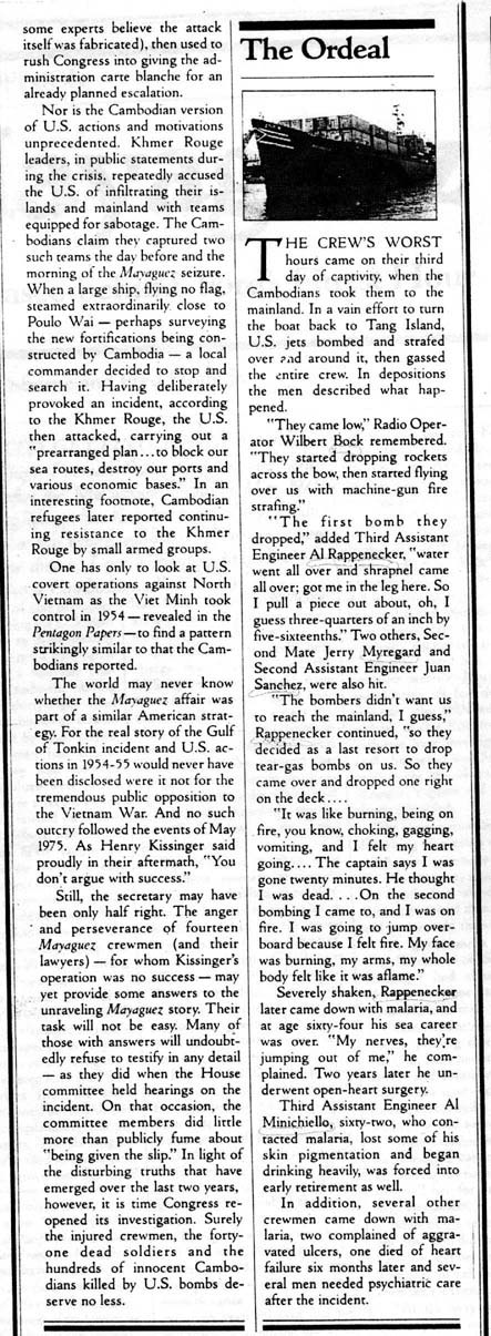 News and Opinion page 5 in Rolling Stone Magazine The Fiasco behind Fords Finest Hour